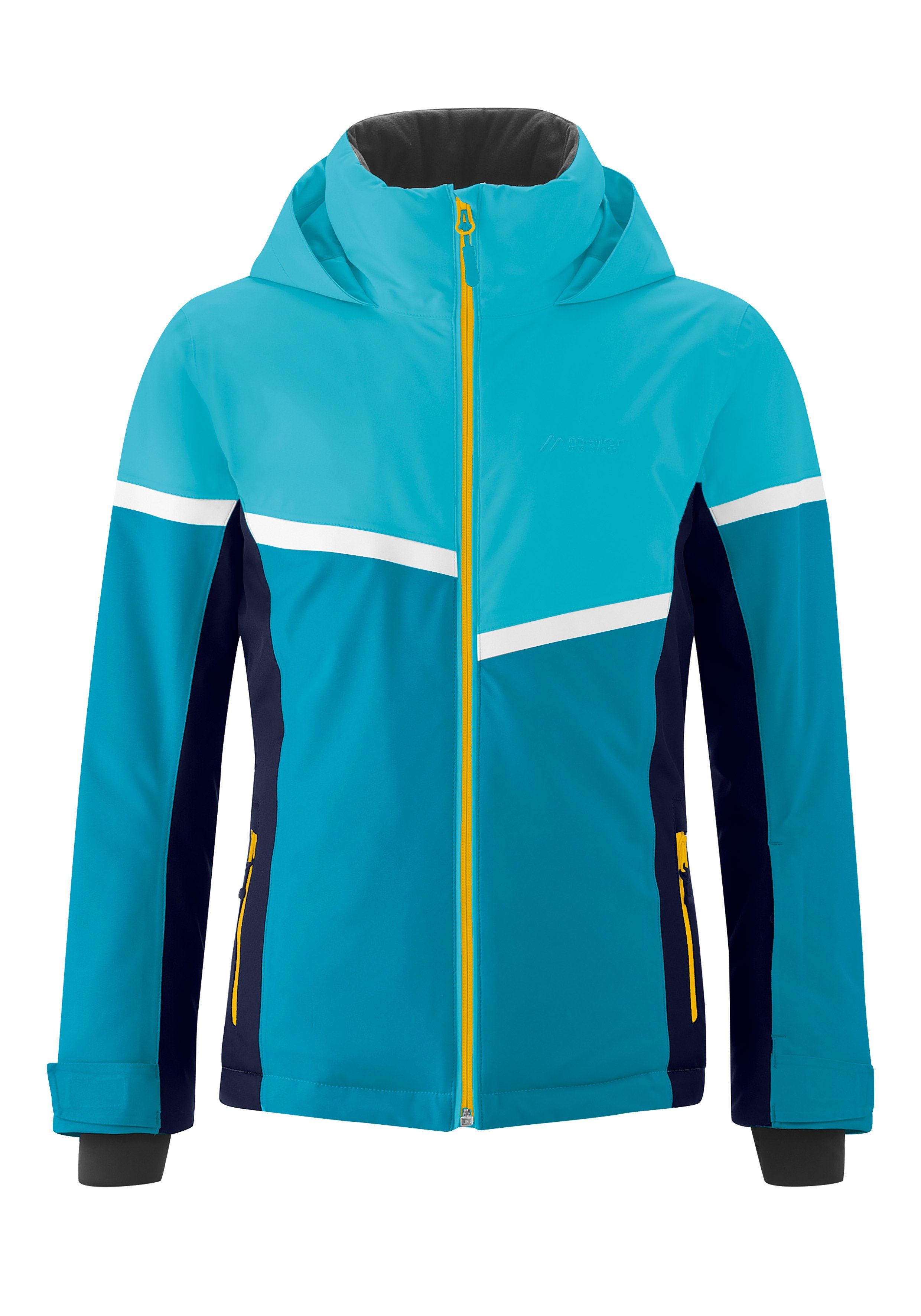 Maier Sports Skijacke Astberg Girls Funktionale Skijacke für Kinder in  auffälligem Colourblock