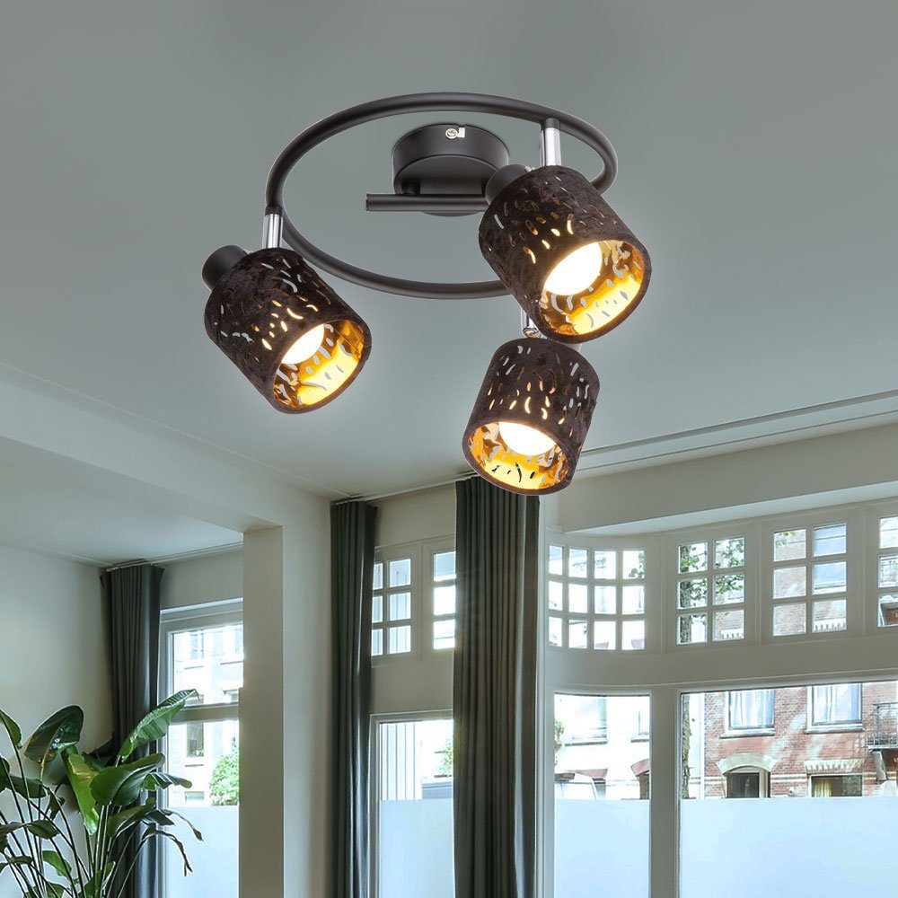 etc-shop LED Deckenleuchte, Leuchtmittel Lampe Set inklusive, Rondell Warmweiß, Zimmer Wohn Strahler FERNBEDIENUNG Farbwechsel, dimmbar Decken im