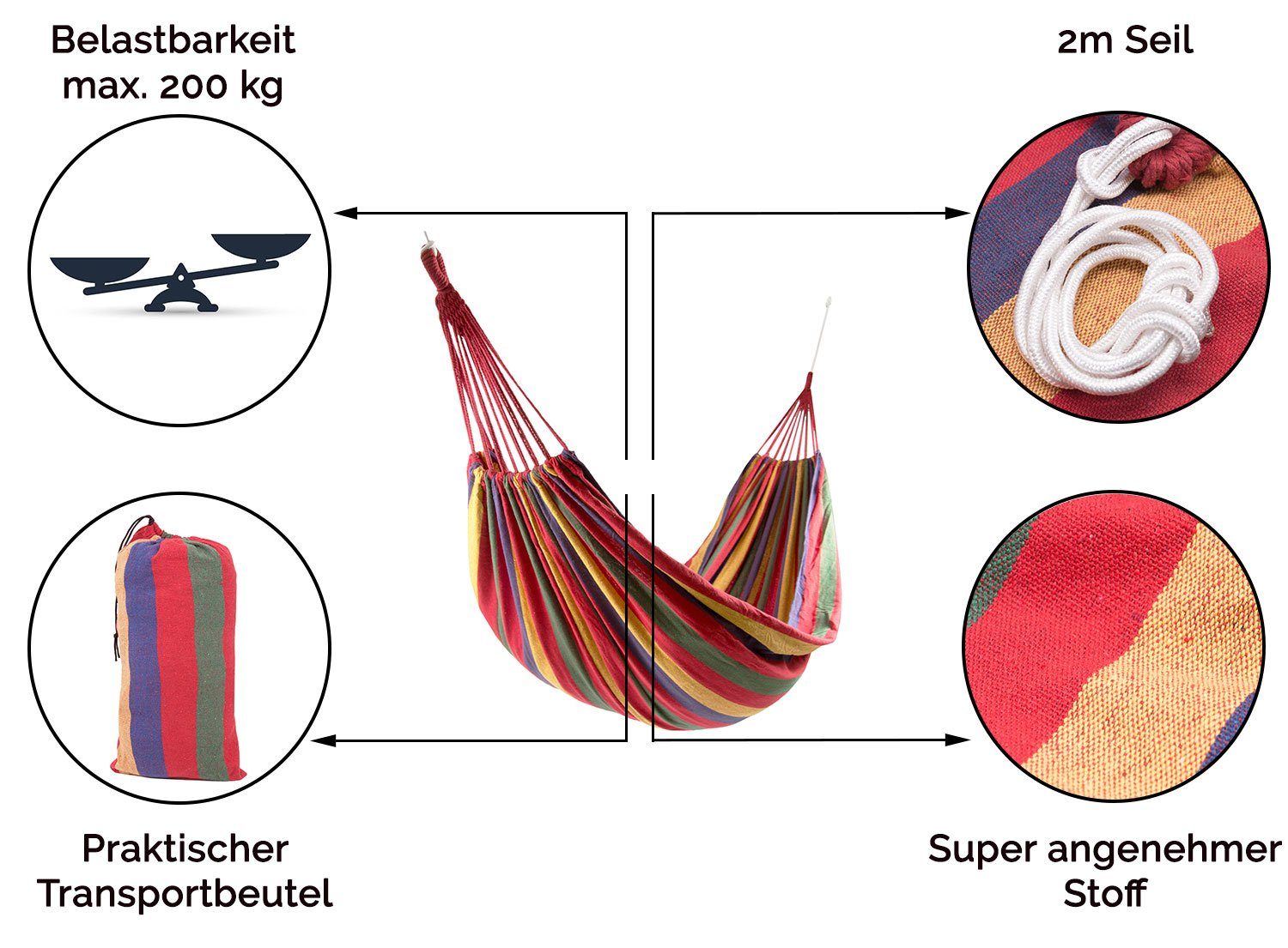 ZOLLNER Hängematte (inkl. Tasche und Seile), günstig online kaufen