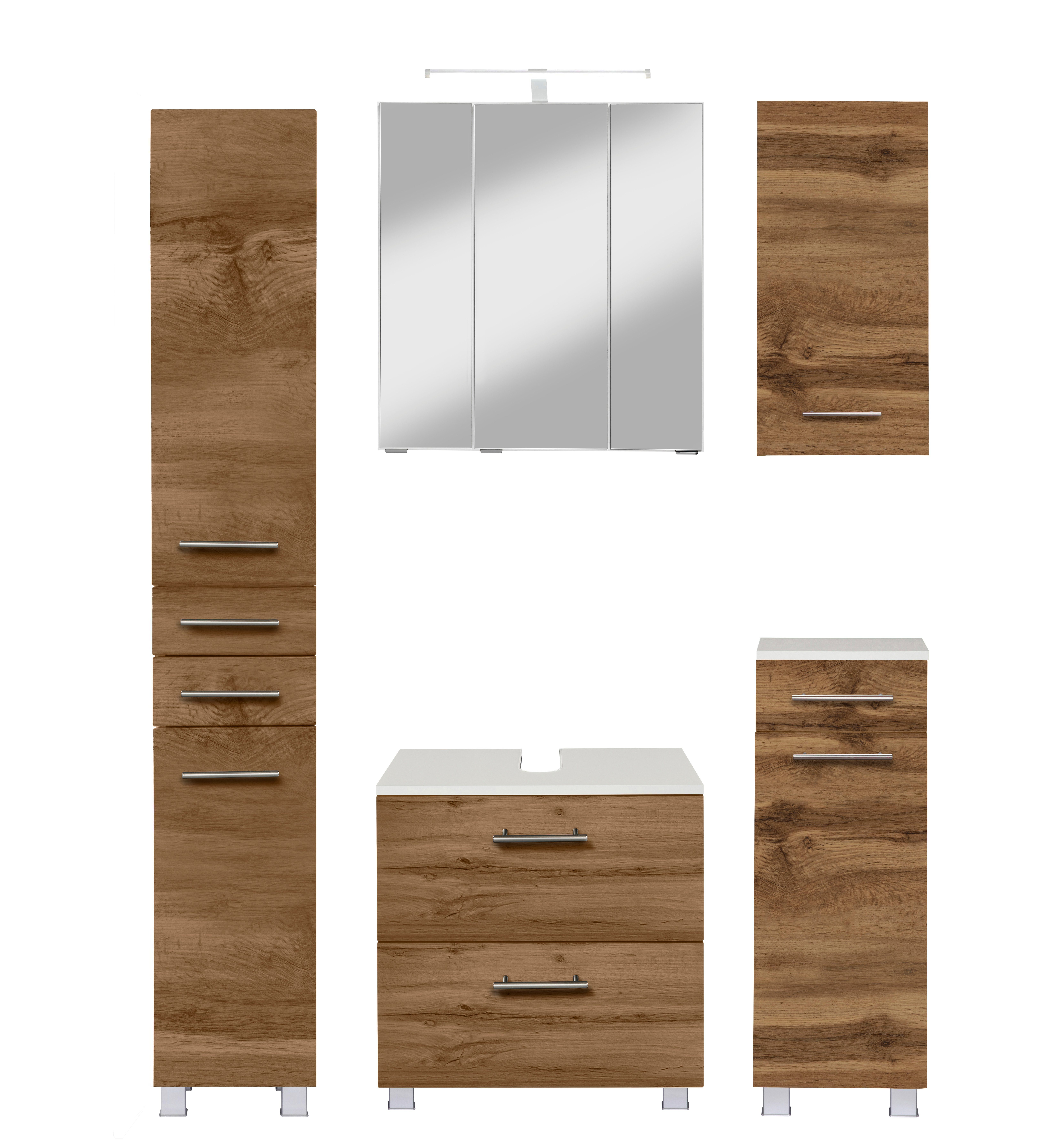 welltime Badmöbel-Set "Trento", Badezimmer-Set, Hängeschrank, Unterschrank, günstig online kaufen