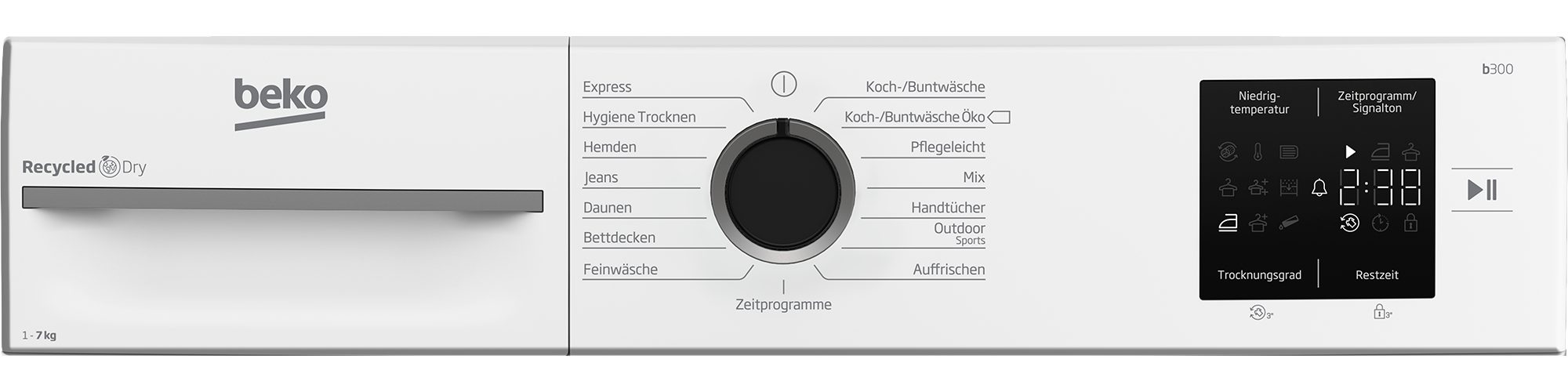 BEKO Wärmepumpentrockner BM3T37249W, AquaWave Schontrommel schont Ihre Wäsche – Bild 4 von 5