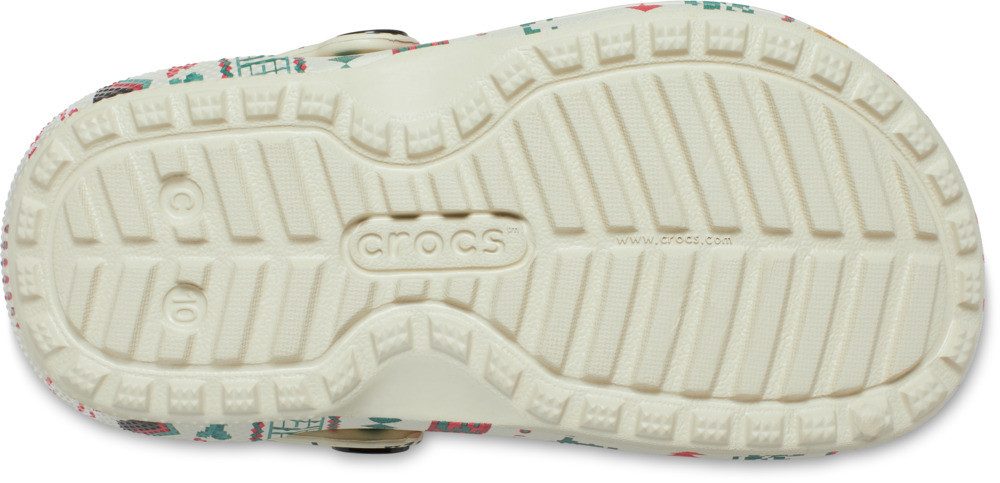 Crocs Classic Lined Isle Clog T Clog Weihnachtsschuh, Hausschuh mit buntem Festive Print – Bild 3 von 5