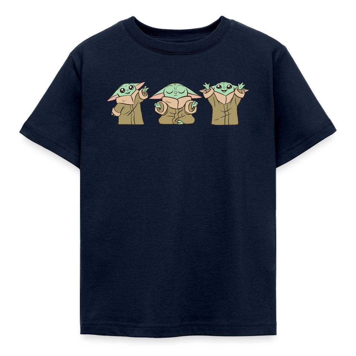 Spreadshirt T-Shirt Star Wars: Mandalorian Grogu Posen Kinder T-Shirt (1-tlg) Fällt klein aus. Wir empfehlen, eine Größe größer zu bestellen.