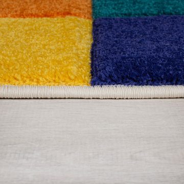 Teppich Bunter und langlebiger Teppich mit Retro-geometrischem Muster, QUAGGY, KADIMA DESIGN, Rechteckig, Höhe: 11 mm