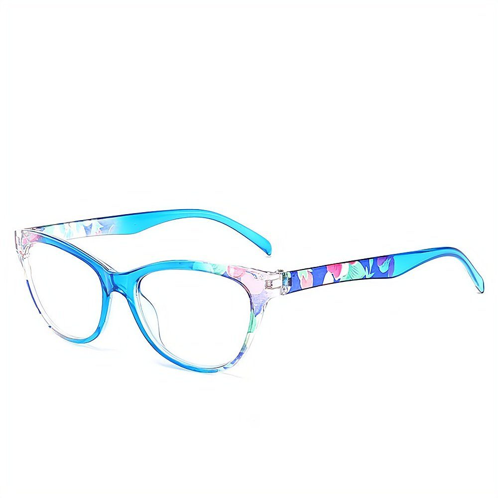 PACIEA Lesebrille Mode bedruckte Rahmen presbyopische blaue Gläser anti