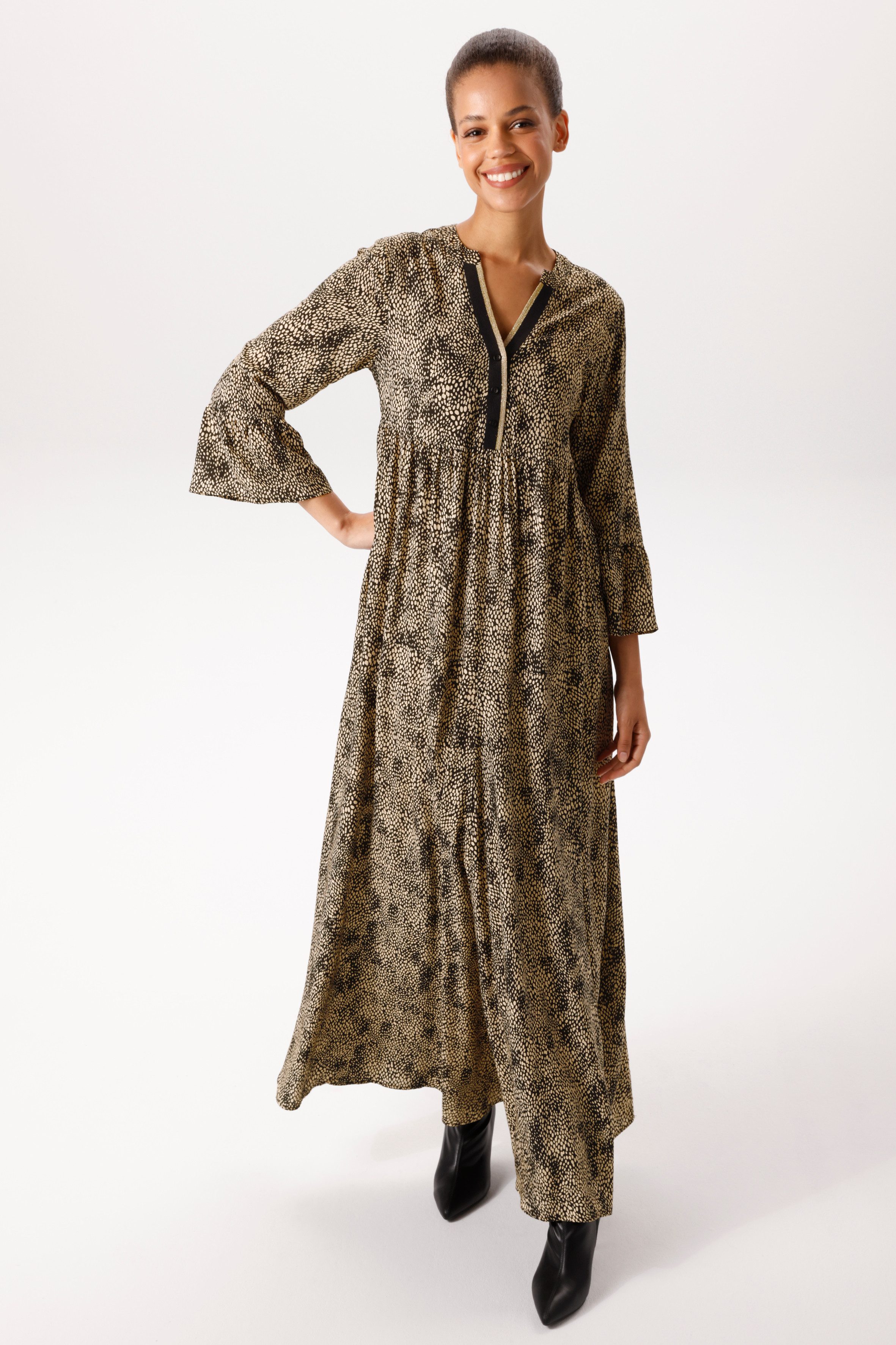 Aniston CASUAL Maxikleid mit grafischen Alloverdruck - NEUE KOLLEKTION