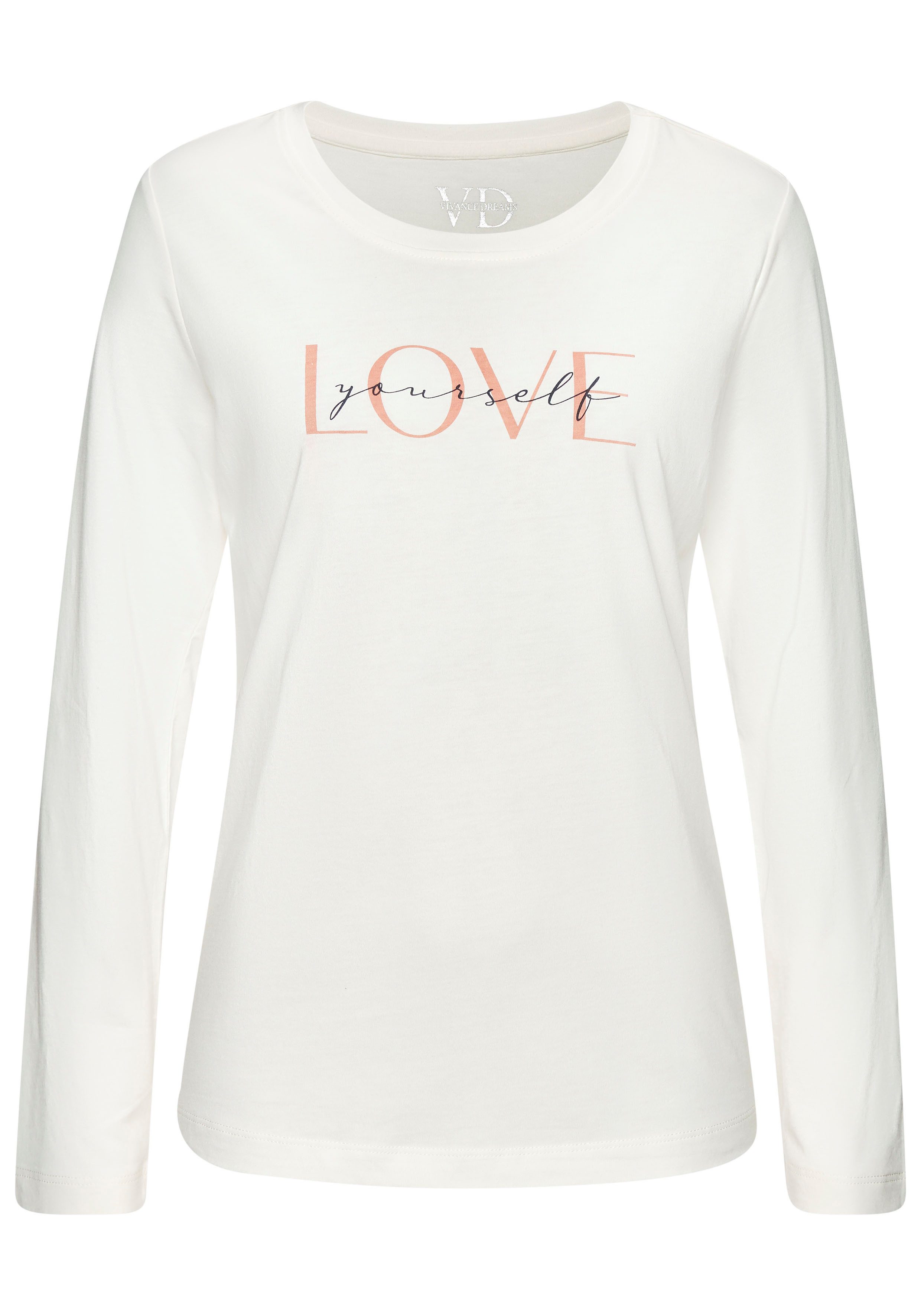 Vivance Dreams Longsleeve mit schönem Frontprint günstig online kaufen