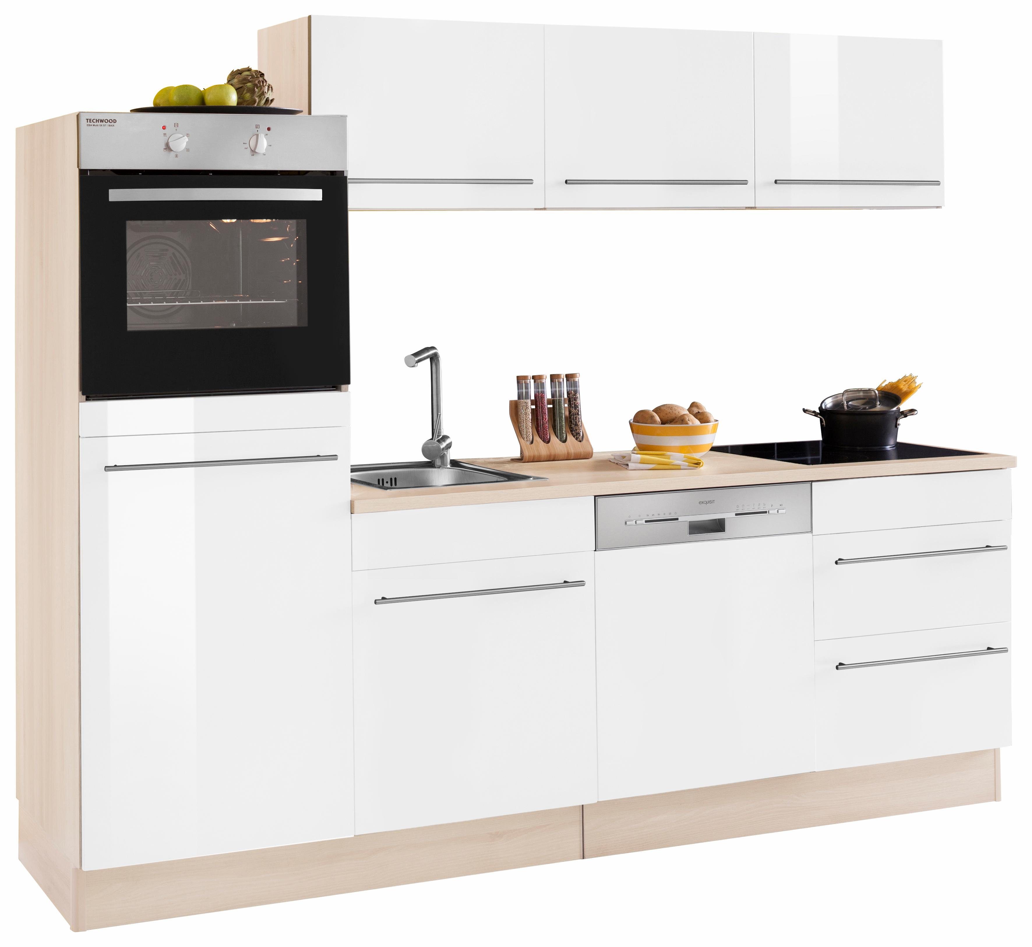 OPTIFIT Küche Bern, (Spar-Set), Breite 240 cm, mit E-Geräten, Stärke der Arbeitsplatte wählbar