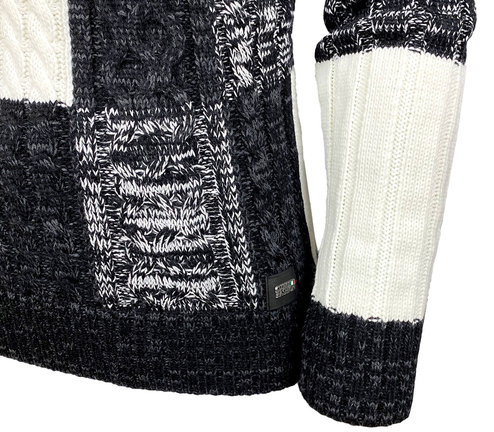 Baxboy Strickpullover Baxboy Herren Grobstrick Pullover Stehkragen Pulli B-51112