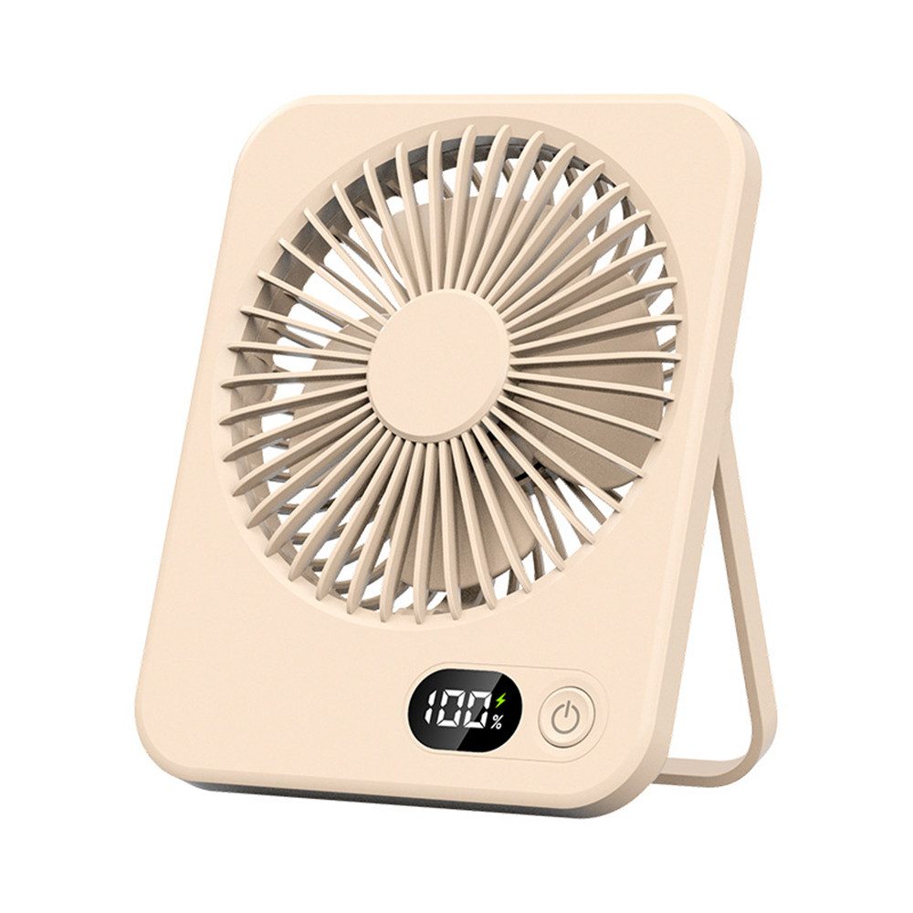 Minicloss Mini USB-Ventilator Mini USB-Ventilator, Einstellbar Tragbarer LED Anzeige Fan, Für Büro, Zuhause, Schlafzimmer, Bibliothek