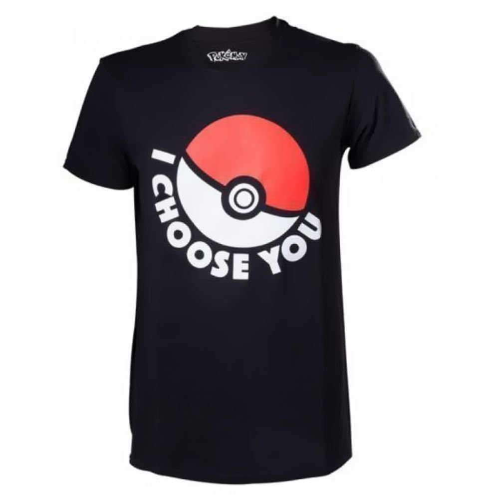 POKÉMON Print-Shirt POKEMON T-Shirt Pokeball I Choose You schwarz