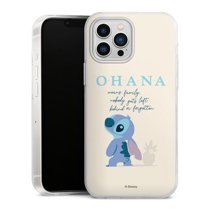 DeinDesign Handyhülle Lilo & Stitch Offizielles Lizenzprodukt Disney Ohana Stitch Apple iPhone 13 Pro Max Hülle Bumper Case Handy Schutzhülle