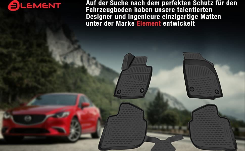 LEMENT Auto-Fußmatten Passgenaue 3D ELEMENT für Fussmatten VW Kombi,2015->, B8,Limo./ VW Passat B8 Passgenaue PKW, für Passat