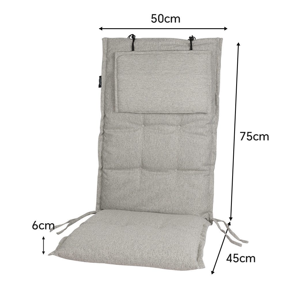 SLaaviinoo Hochlehnerauflage Gartenstuhlauflagen Hochlehner (120x50x6cm) Si günstig online kaufen