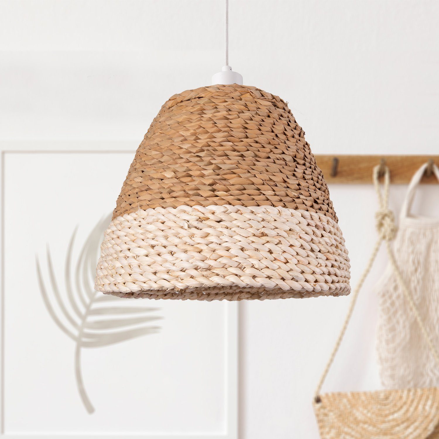 Paco Home Pendelleuchte Basto, ohne Leuchtmittel, Deckenlampe LED Wohnzimmer Und Schlafzimmer, Gras, Deko E27