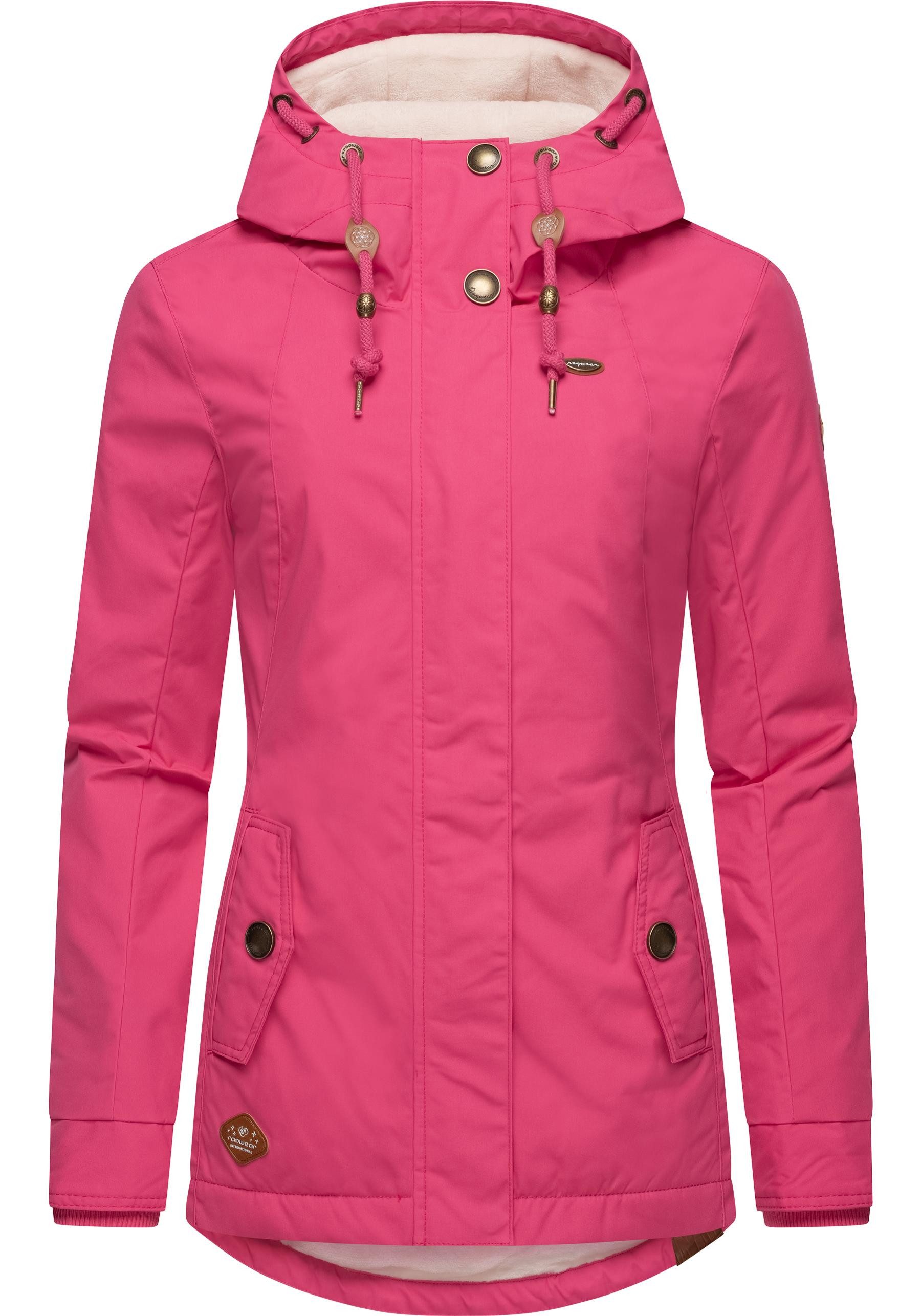 Ragwear Winterjacke Monade Damen Winterparka mit Kapuze und m. Fleece gefüttert