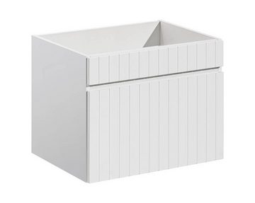 einfachgutemoebel Waschtisch-Set Badezimmer Waschplatz VITTAVLA 60cm, zum Unterbau Obp., matt-weiß, (Badmöbel Set, 1-St., Waschtisch Unterschrank)