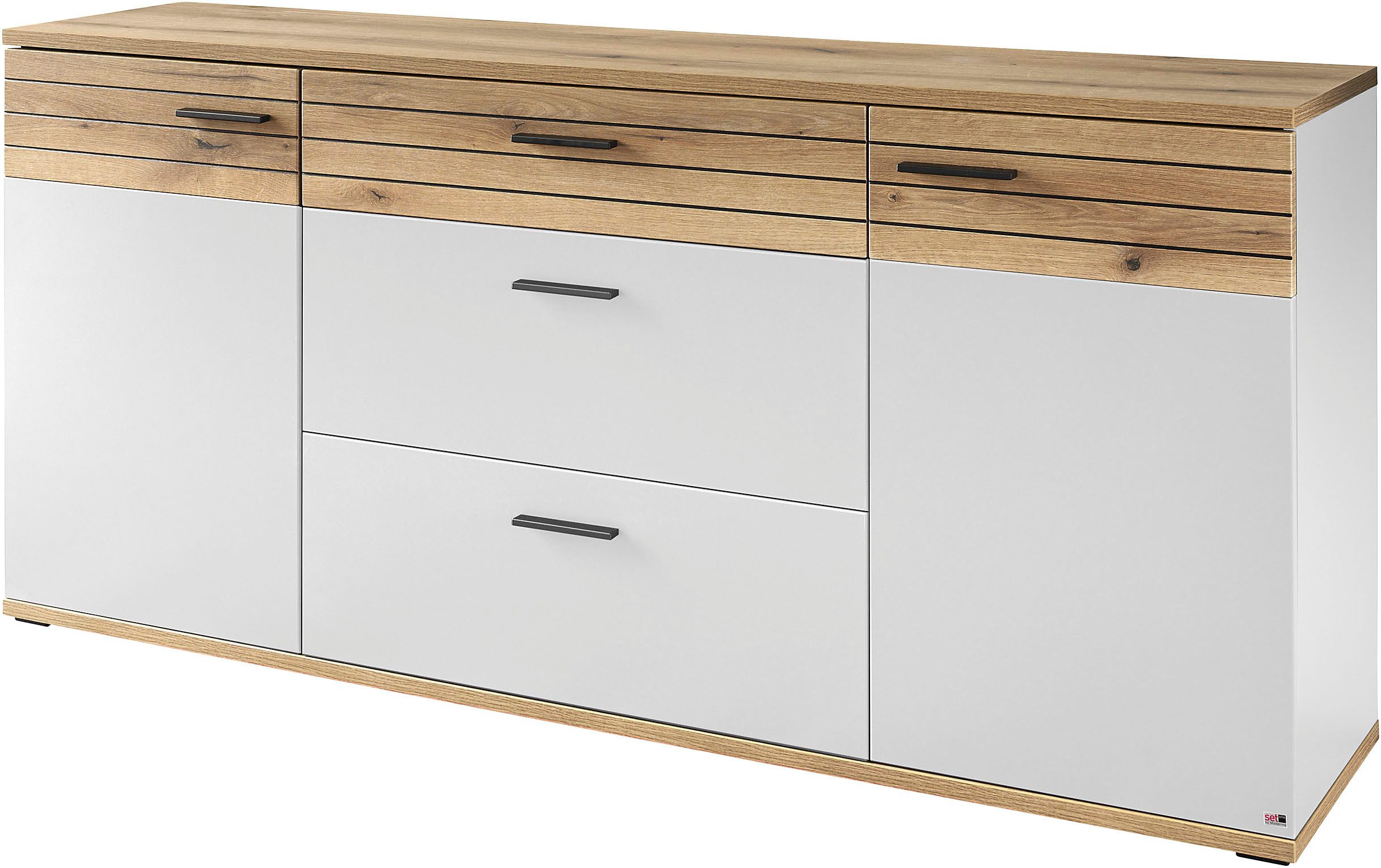 set one by Musterring Sideboard Quincy (1 St), Viel Stauraum, in Anthrazit oder Lichtgrau erhältlich, 180 cm breit