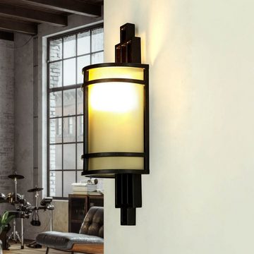 Licht-Erlebnisse Wandleuchte SHOJI, ohne Leuchtmittel, Wandlampe Jugendstil Creme Bronze Premium Designerlampe Lampe