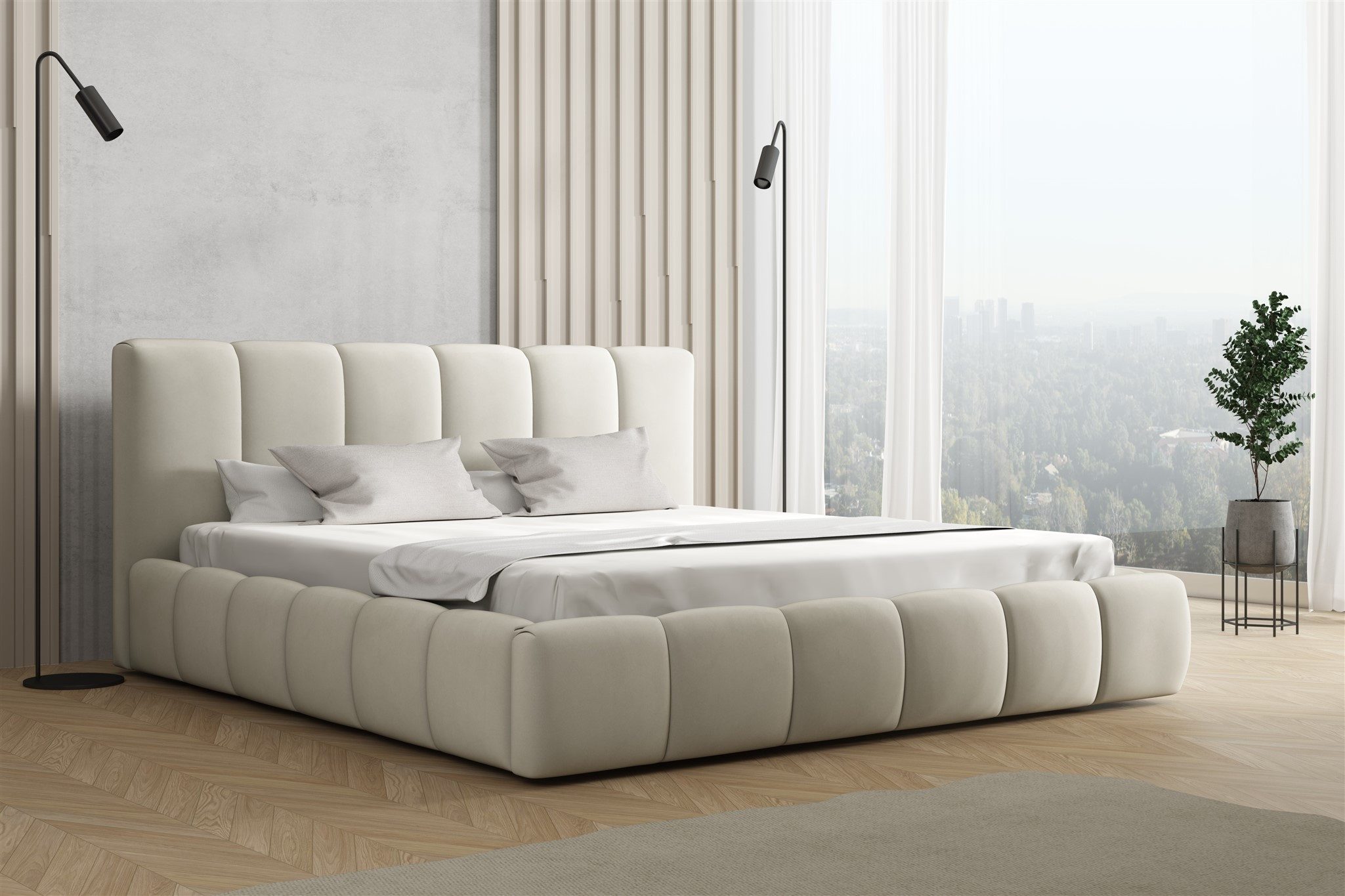 Fun Möbel Polsterbett Doppelbett GIULIA in günstig online kaufen