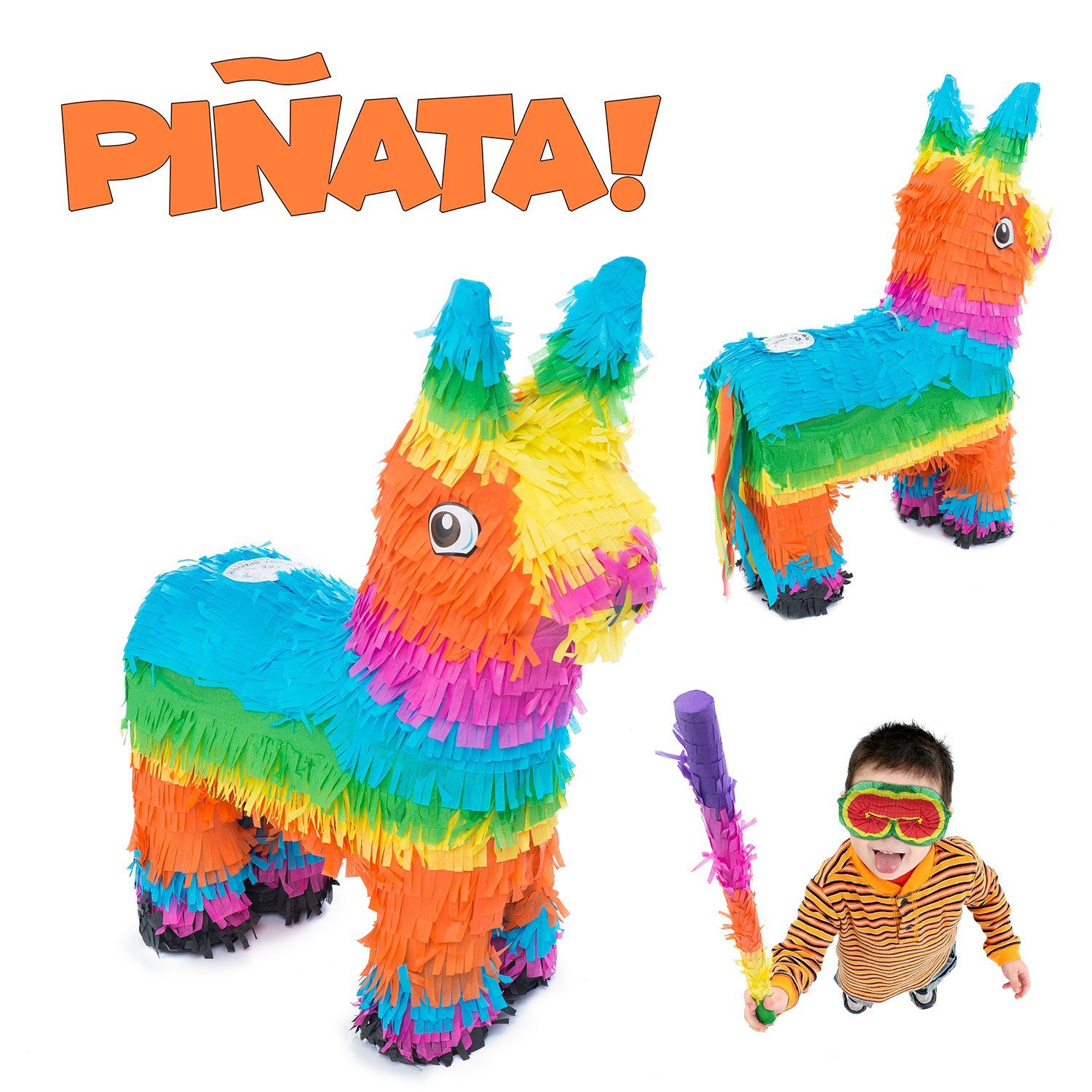 Goods+Gadgets Papierdekoration Papier-Piñata–Befüllbare Party-Piñata für Kindergeburtstage & Formen, Party-Dekoration zum Befüllen