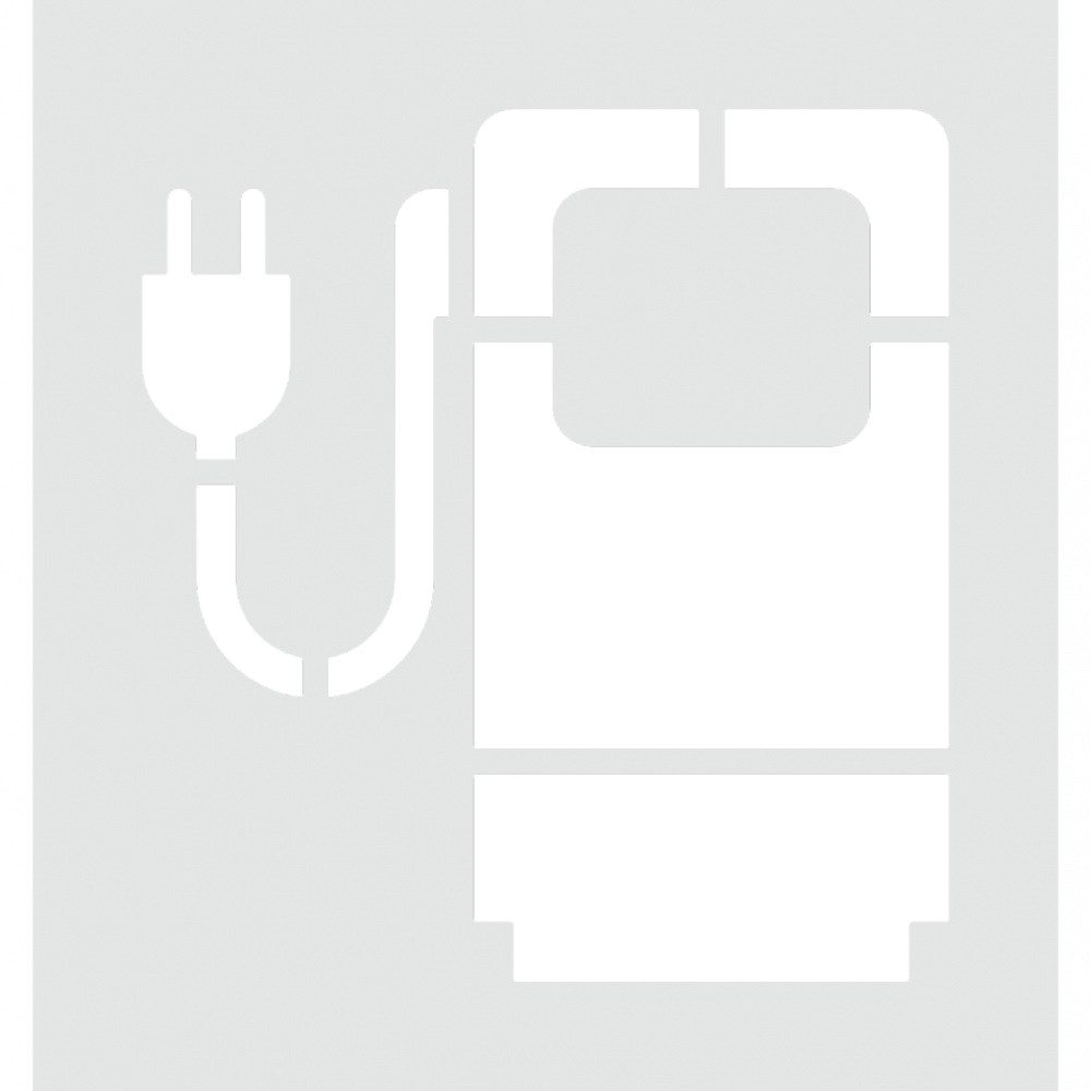 Dreifke Hinweisschild Bodenschablone - Parkplatz Ladestation für Elektrofahrzeuge, PVC, 740, Kunststoff-Schild