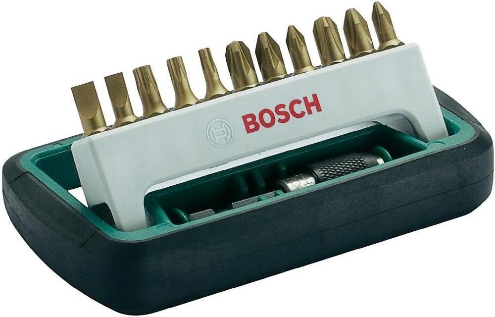 BOSCH Bohrer- und Bitset BOSCH 12-teiliges Kompakt Bitset Titanium, 2608255990