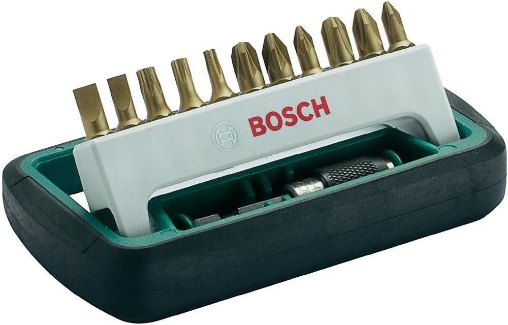 und BOSCH Kompakt 12-teiliges 2608255990 Bitset BOSCH Bohrer- Titanium, Bitset