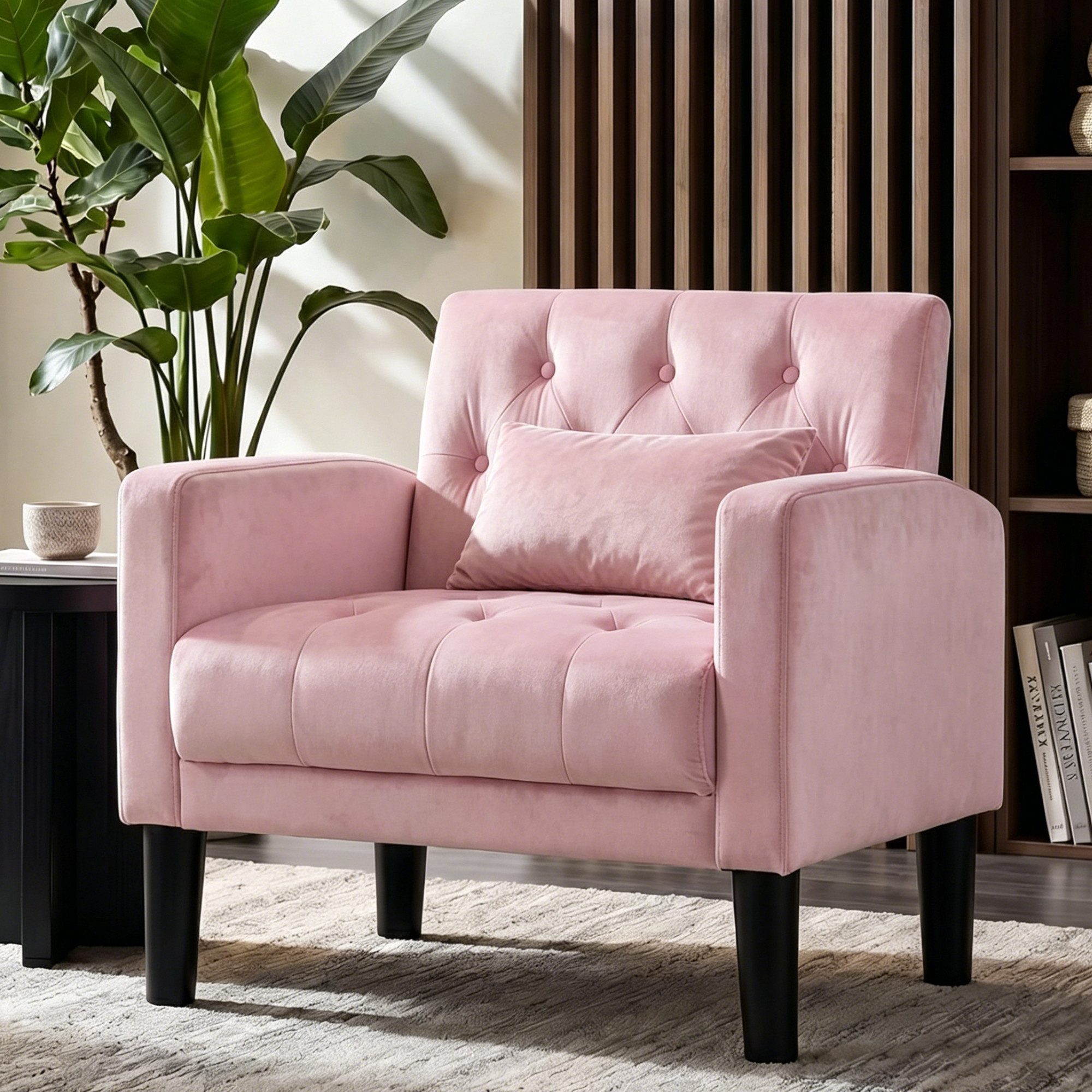 GRAVFORCE Ohrensessel Polstersessel Modern Loungesessel Wohnzimmer (1-St), Stoff bis 136 kg