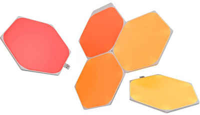 nanoleaf LED Panel Nanoleaf Shapes Hexagons Starter Kit 5 PK, Dimmfunktion, LED fest integriert, Farbwechsler