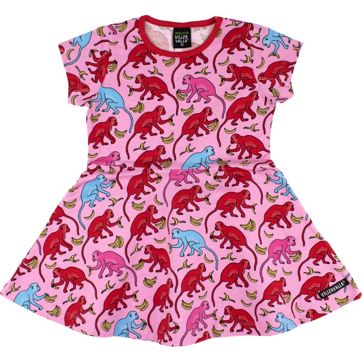 Villervalla Jerseykleid Affe XT Mädchen Bekleidung, Outfit, Dress, Robe, Sommerkleid