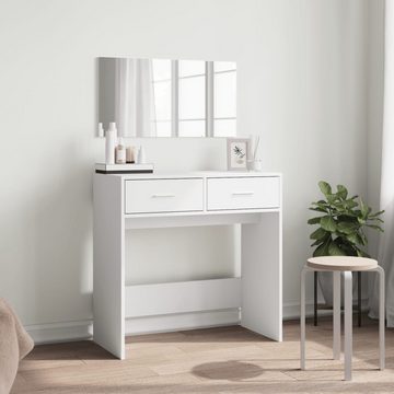 vidaXL Schminktisch Schminktisch Kosmetiktisch Beautytisch mit Spiegel Weiß 80x39x80 cm