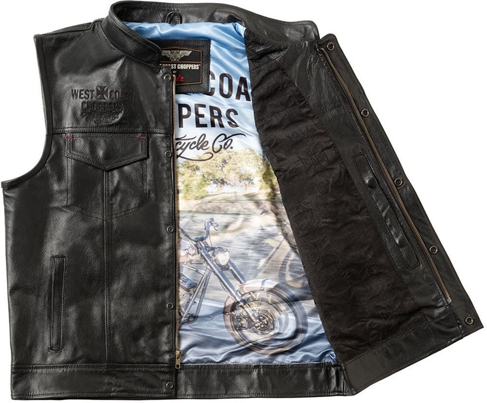 West Coast Choppers Sweatweste Collab 131/2 Leather Cfl Riding Vest