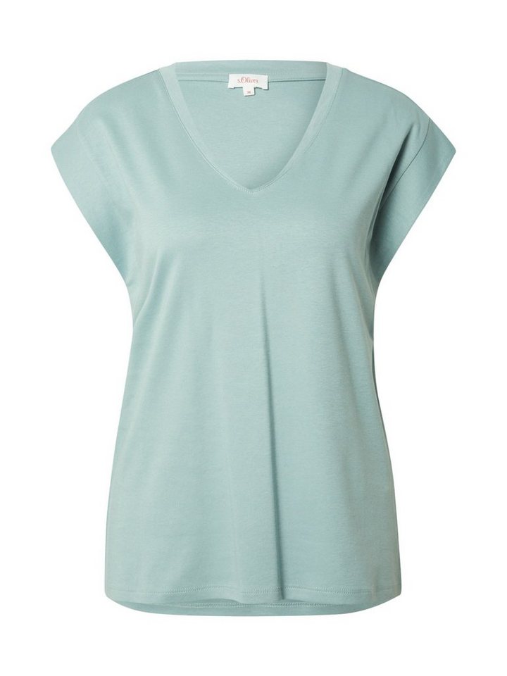 s.Oliver T-Shirt (1-tlg) Plain/ohne Details, Abgesteppter Saum/Kante