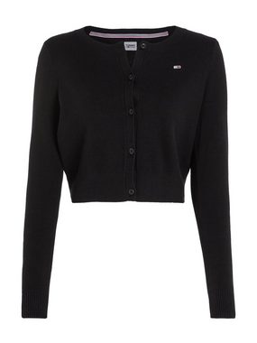 Tommy Jeans Strickjacke TJW CRP ESSENTIAL CARDIGAN mit Tommy Jeans Markenlabel