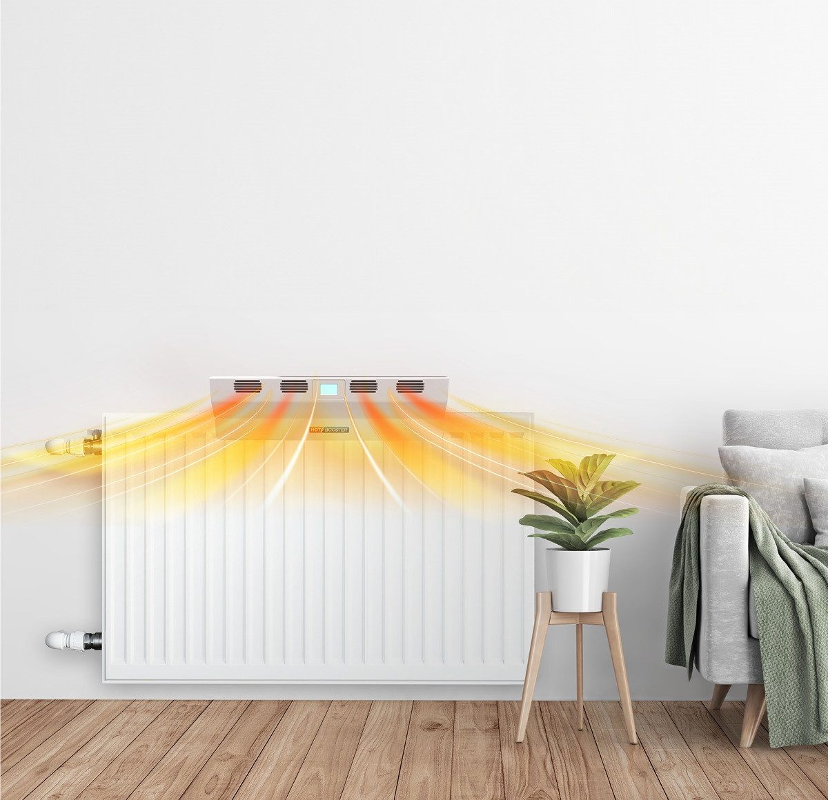 Orange-Planet Heizkörperventilator HOT-BOOSTER Wärmediffusor für Heizkörper günstig online kaufen