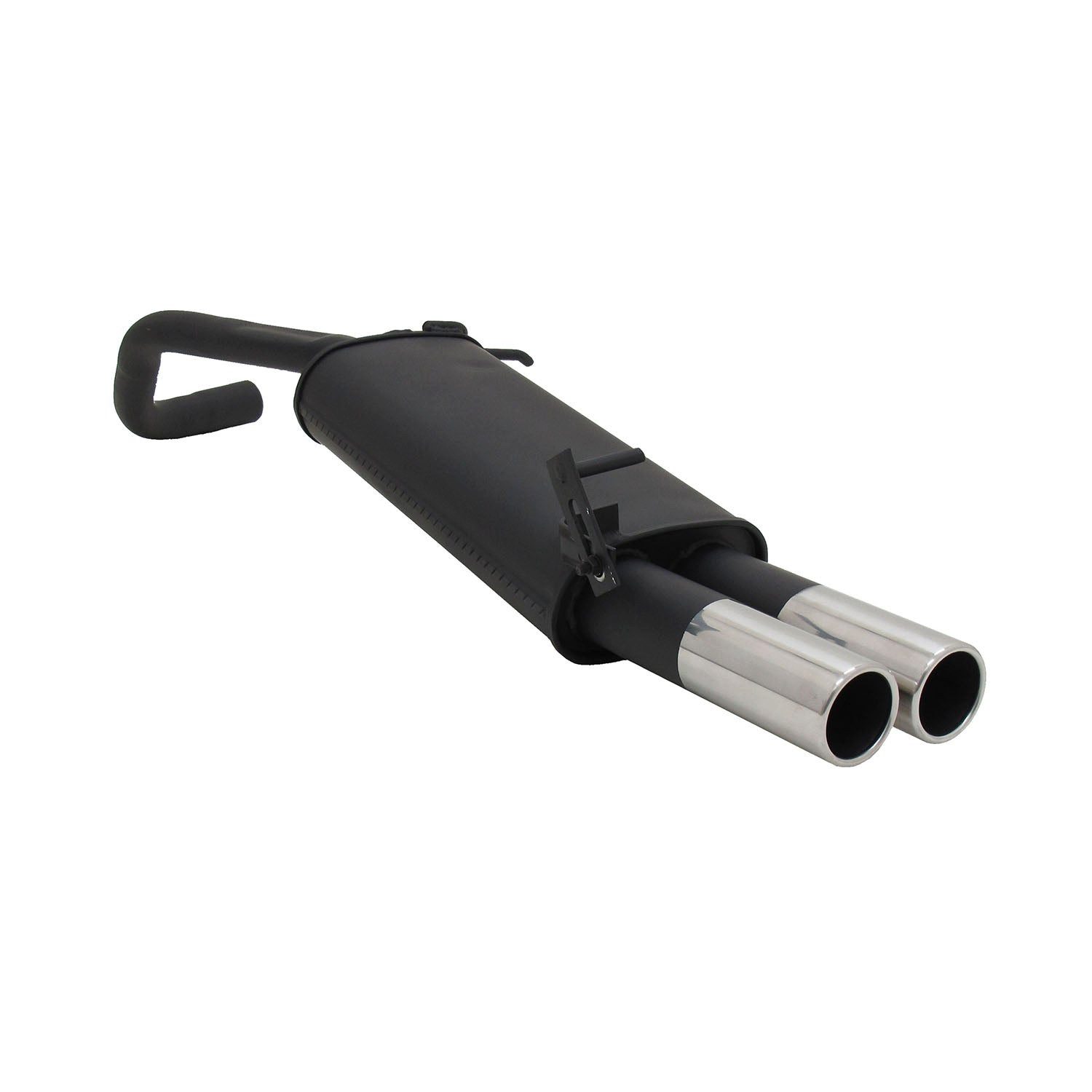 OMAC Auspuff-Flexrohr Novus Sportauspuff für VW Polo 9N / 9N3 2x76mm mit ABE, (1-tlg), Leicht austauschbar - Doppelter Ausgang