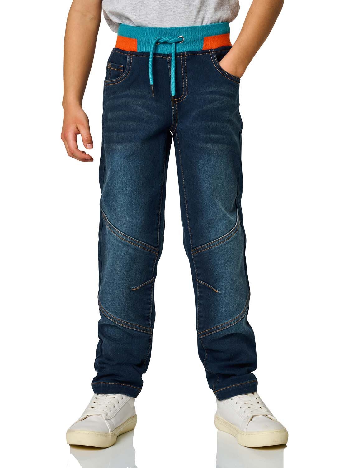 JAKO-O Gerade Jeans JAKO-O Bequemhose Kniebesatz Kinder Jeansoptik – Bild 4 von 5