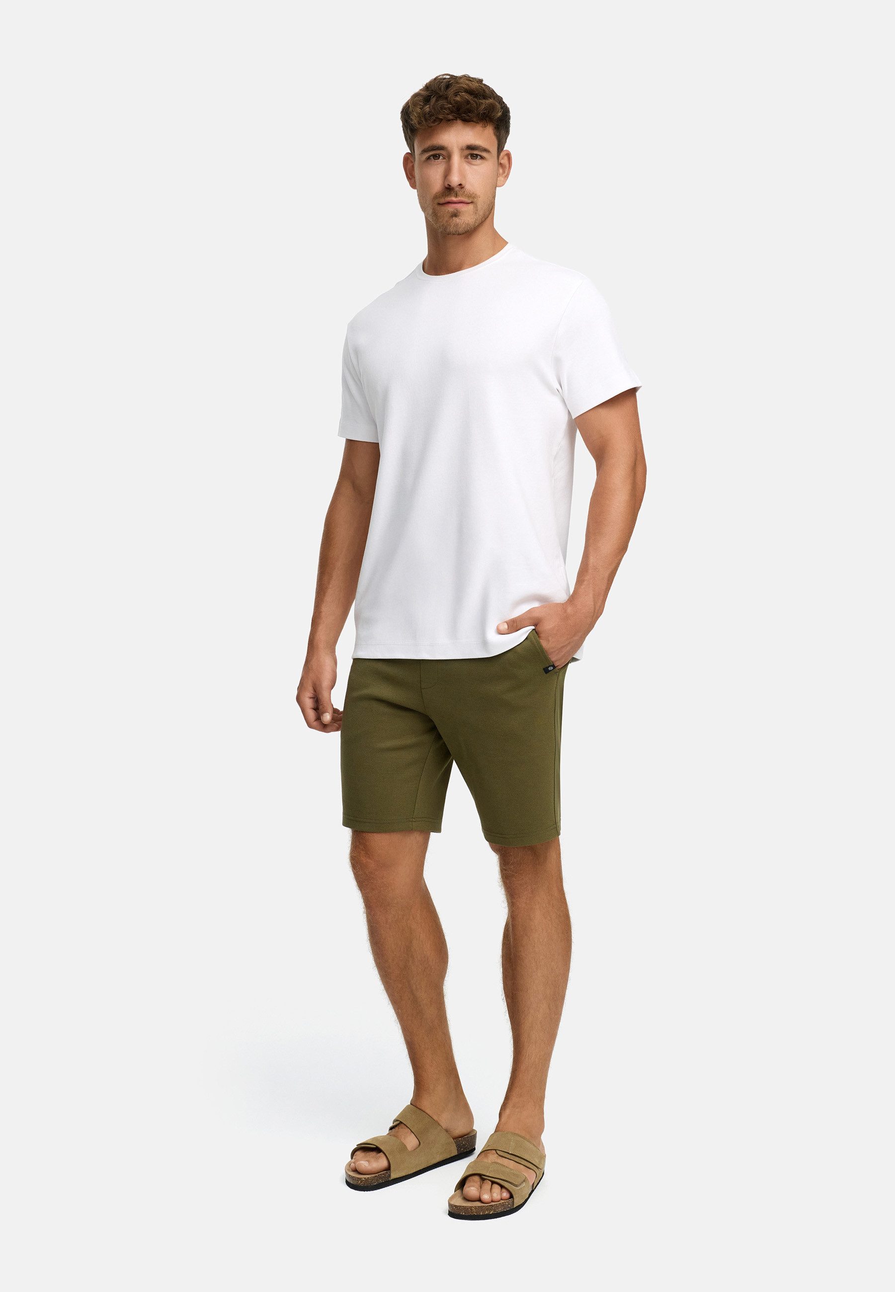 Indicode Chinoshorts Herren INCowell Short Chino Shorts Herrenshorts mit edler Struktur und hoher Atmungsaktivität
