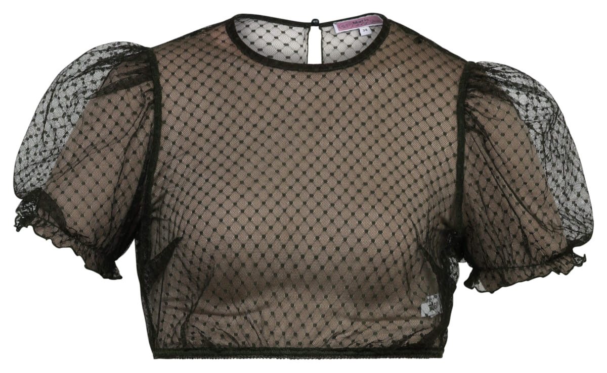 MarJo Dirndlbluse Dirndlbluse Altmünster tanne