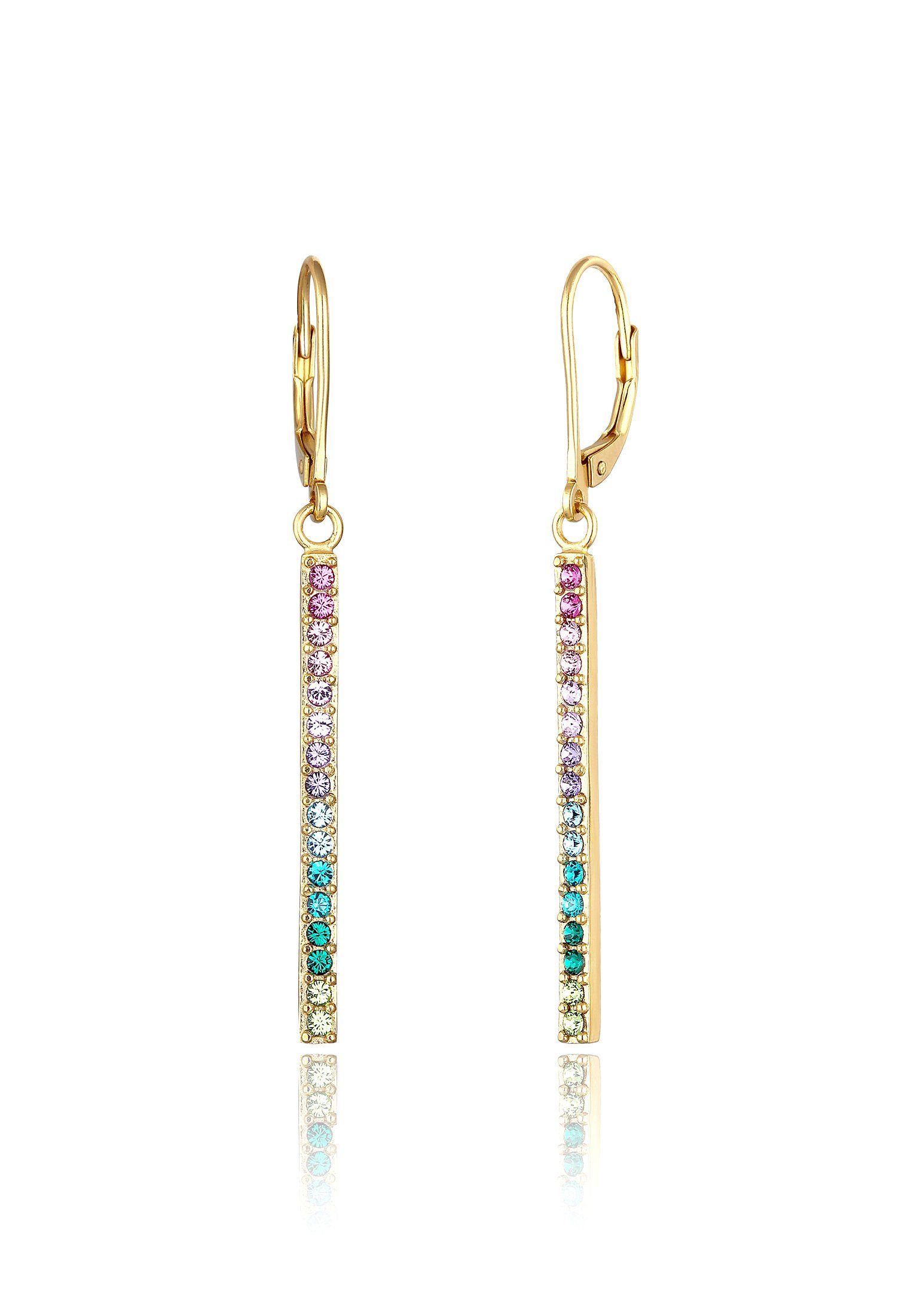 Elli Paar Ohrhänger Stab lang mit 925 Silber, mit Kristallen von Swarovski® günstig online kaufen