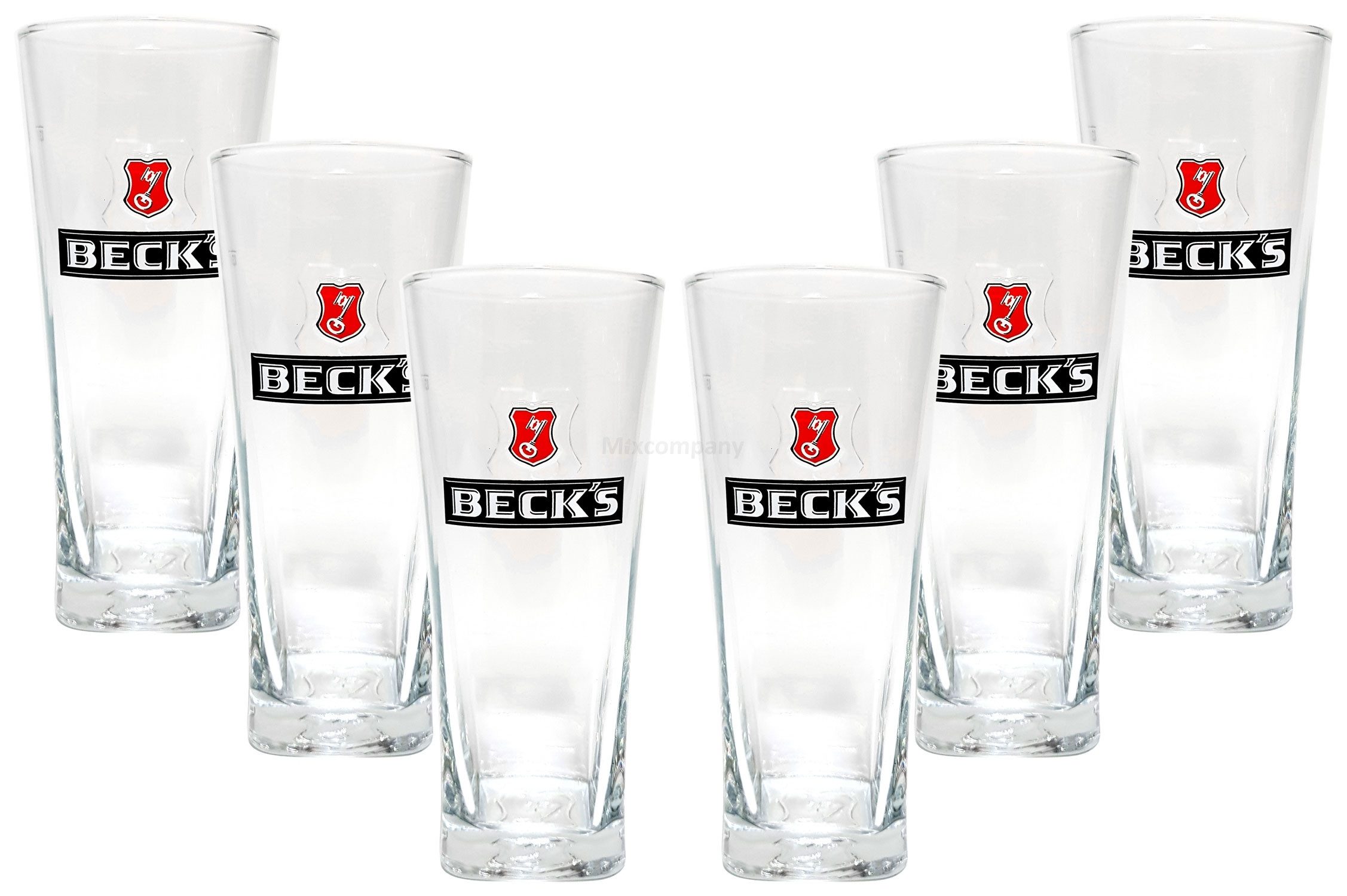 Bierglas Becks Bierglas Glas Gläserset - 6x Biergläser 0,3L