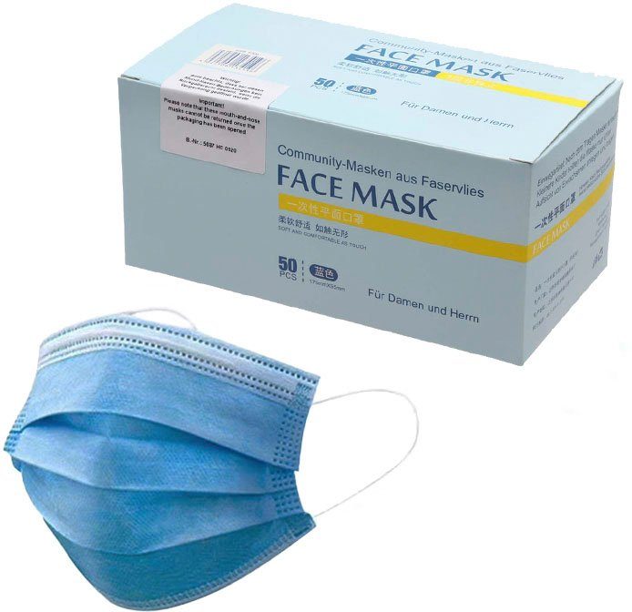 Community-Masken, Packung, 50-St., Einweg-Masken für Erwachsene online  kaufen | OTTO