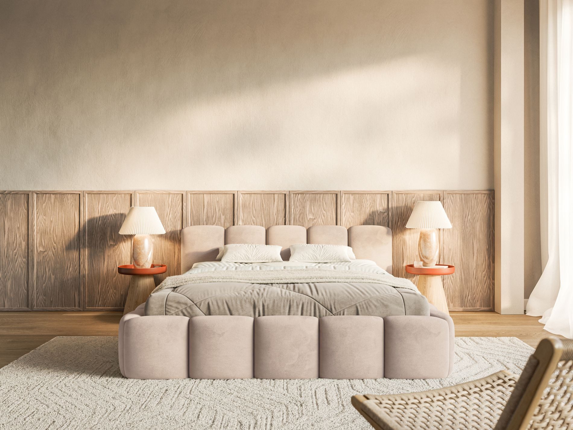 Selsey Polsterbett CLOUDY LOW, Bouclé, Chenille günstig online kaufen