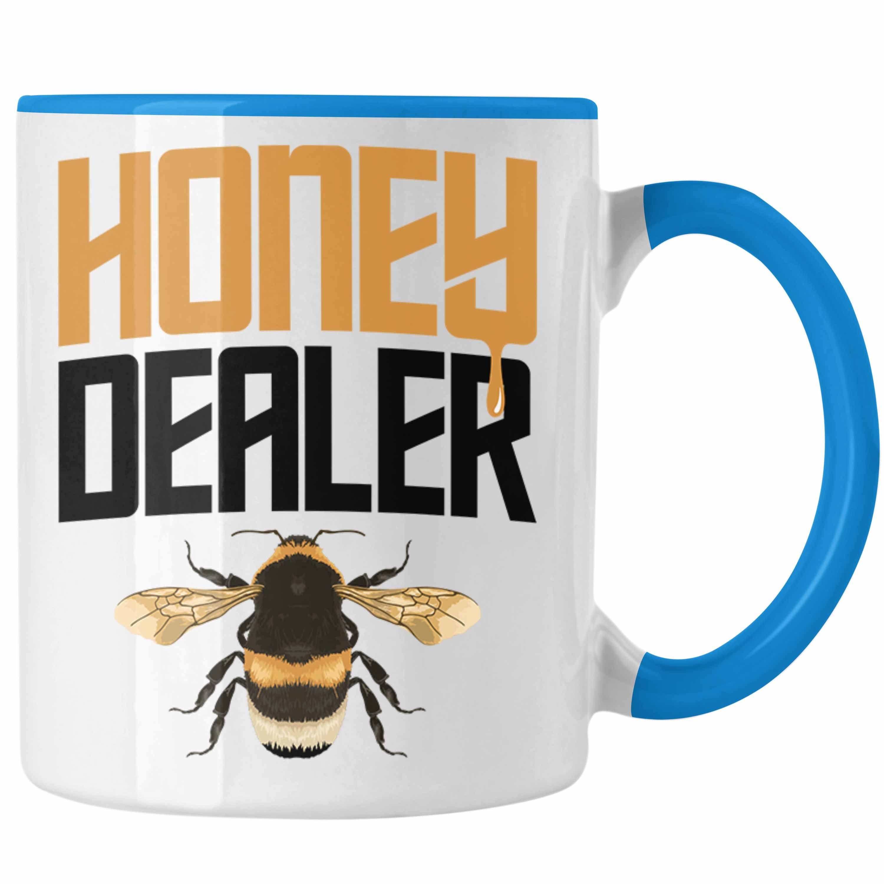 Trendation Tasse Trendation - Imker Geschenk Tasse Bienenzucht Kaffeetasse Geschenkideen Bienenzüchter Honig Dealer Bienen Zuebhör Blau