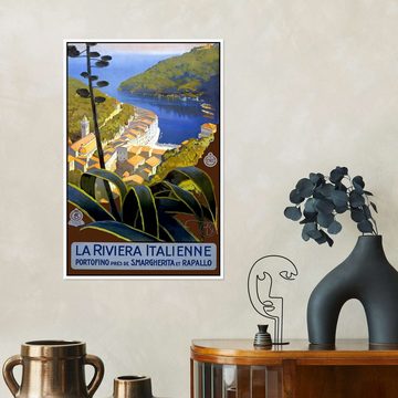 Posterlounge Poster Vintage Travel Collection, Italien – La Riviera Italienne, Vintage Illustration