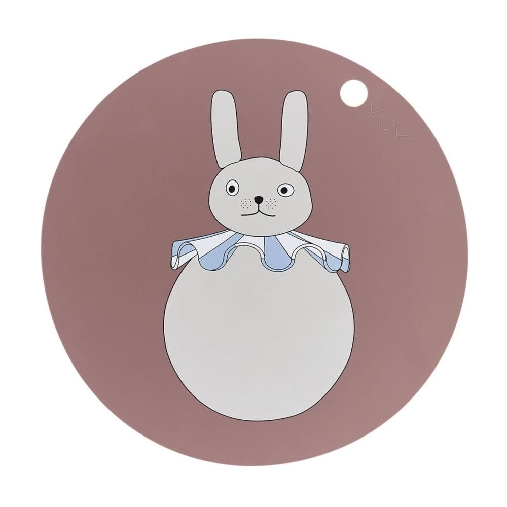Platzset, Platzdeckchen Kaninchen Pompon, OYOY, 39 cm, rund, Silikon