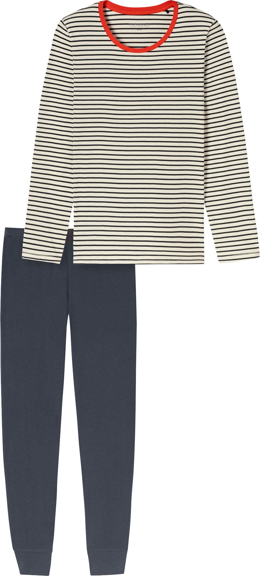Schiesser Pyjama Damen-Schlafanzug Single-Jersey Streifen günstig online kaufen