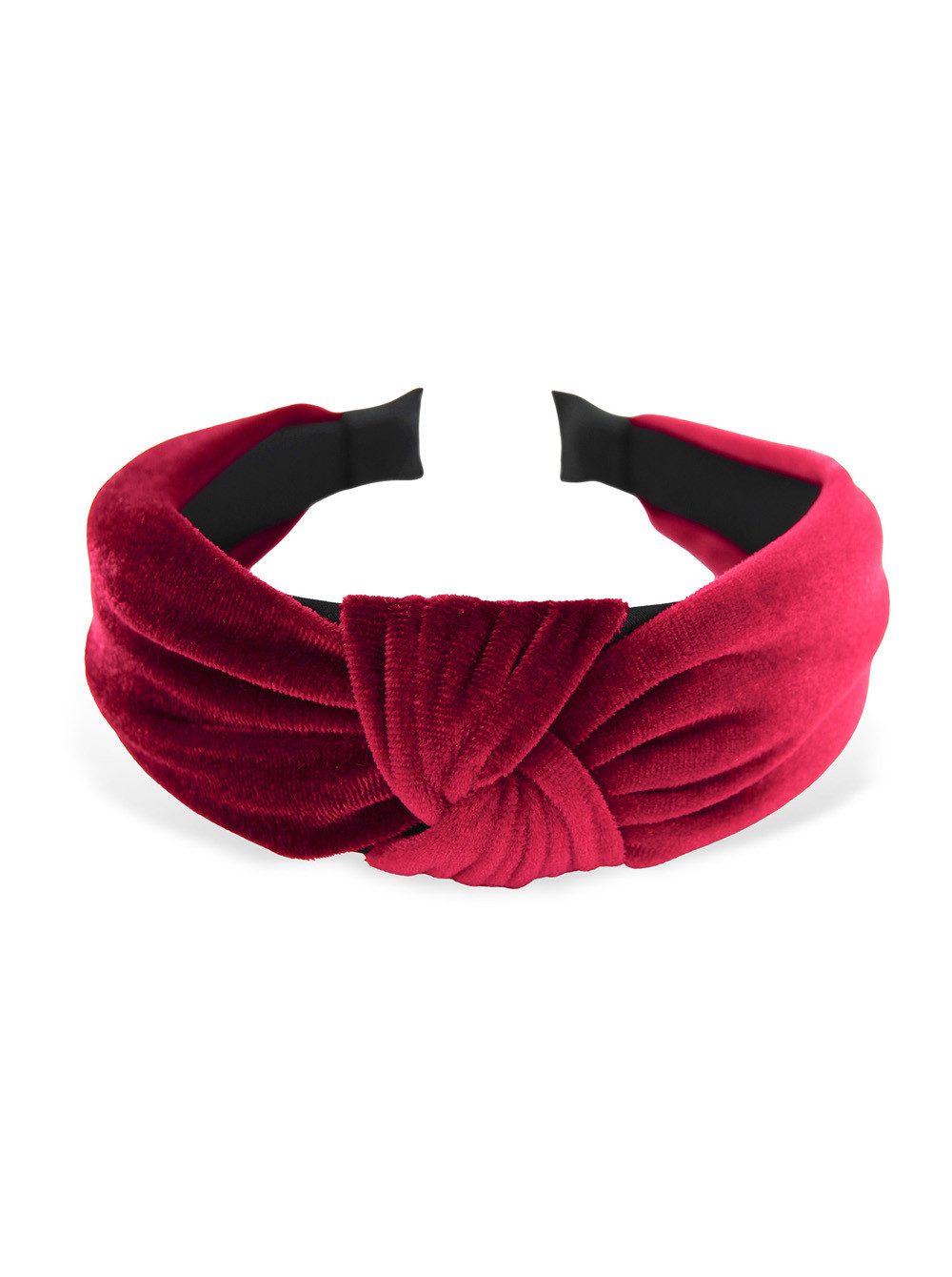 axy Haarreif Breiter Haarreif aus Samt mit Knoten, Vintage Damen Haareifen Haarband