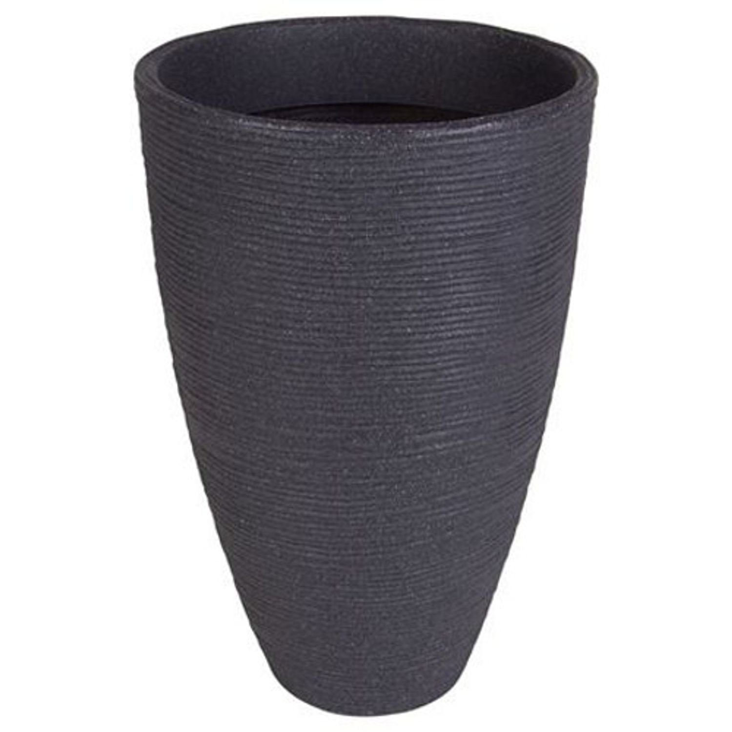 Jelenia Plast Pflanzkübel Rillentopf anthrazit Pflanzkübel Blumentopf Vase Terrasse Balkon
